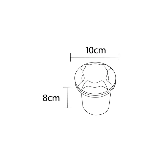 نمای 4 چراغ دفنی فرودگاهی 5 وات چهار جهته رسام(RL105 DR-4)