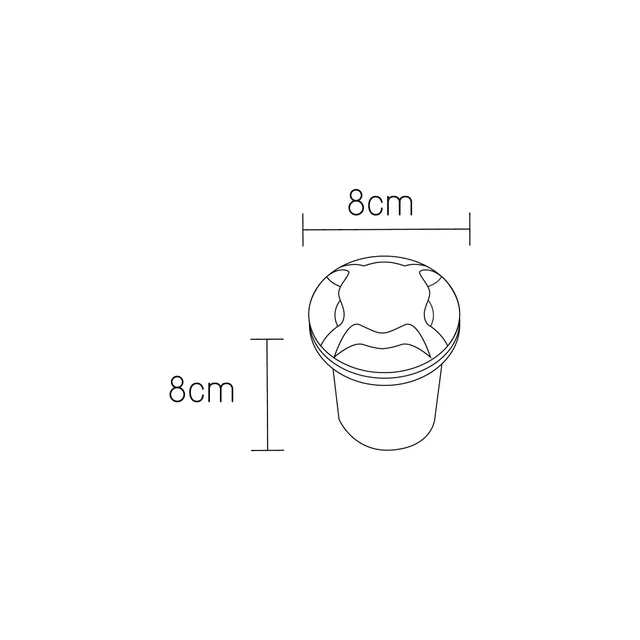 نمای 4 چراغ دفنی فرودگاهی 3 وات چهار جهته رسام(RL103 DR_4)
