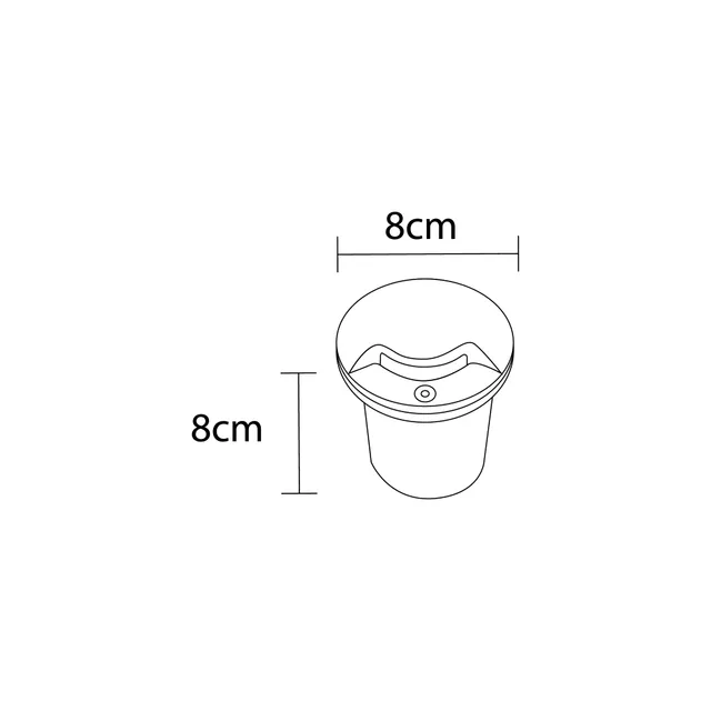 نمای 4 چراغ دفنی فرودگاهی 3 وات یک جهته برند رسام(RL103 DR_1)