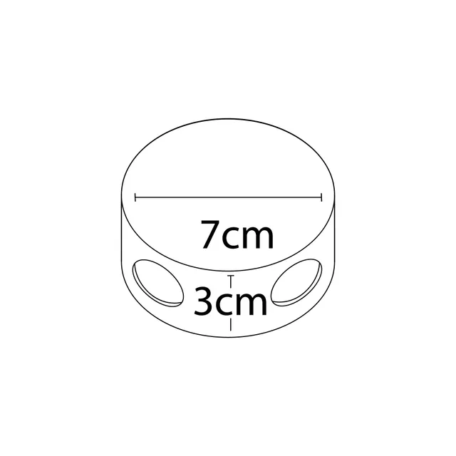 نمای 5 دکوراتیو گرد چهارطرفه لنز محدب (RL205-4)