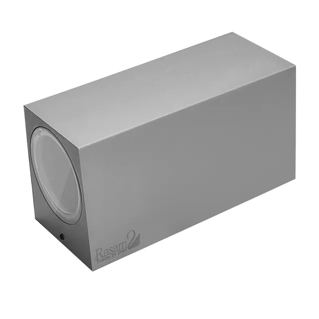 نمای 6 دکوراتیو مربع دو طرفه لامپ خور(RL208-2 SQ)