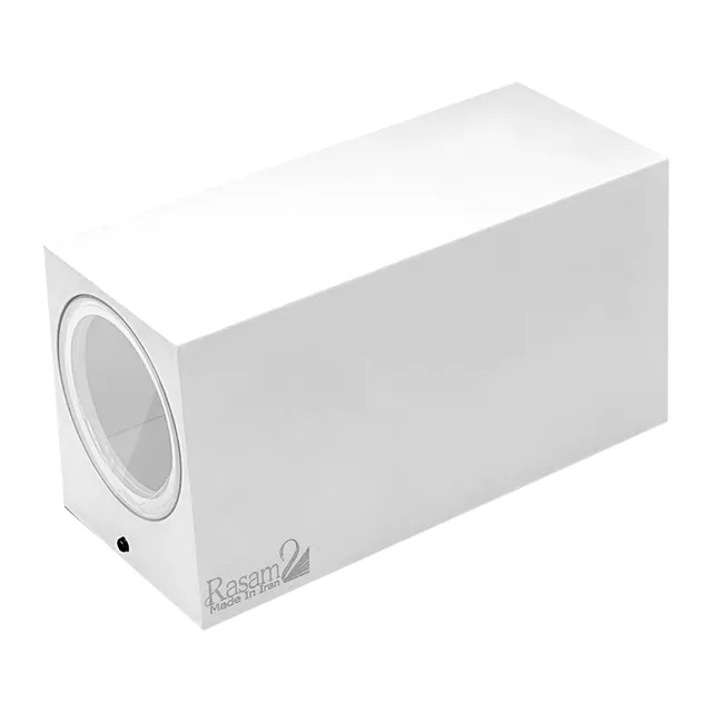 نمای 5 دکوراتیو مربع دو طرفه لامپ خور(RL208-2 SQ)