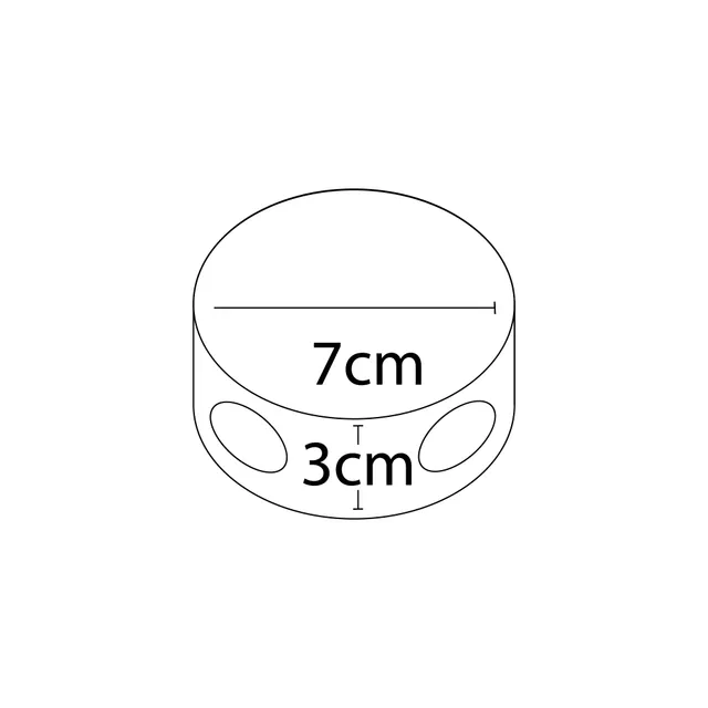 نمای 5 دکوراتیو گرد چهارطرفه لنز تخت (RL205-4)
