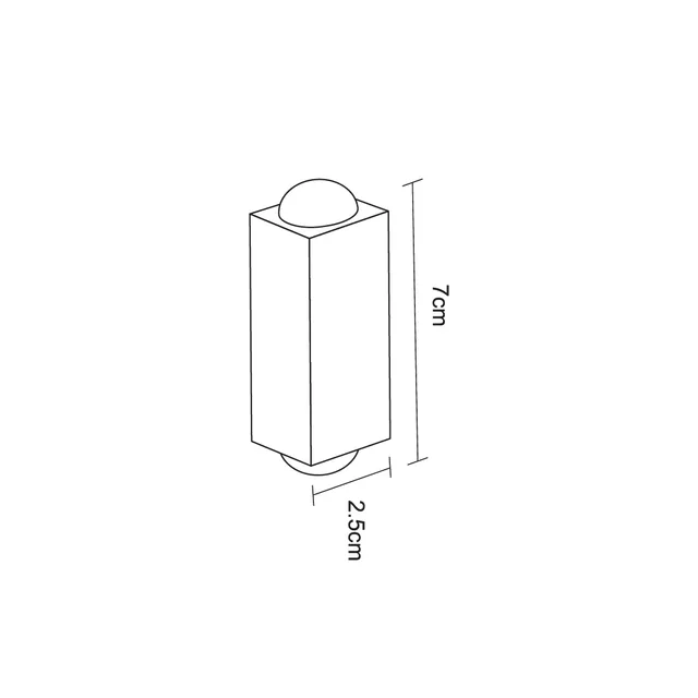 نمای 8 دکوراتیو مستطیل کبریتی دو طرفه دو وات (RL213-2)