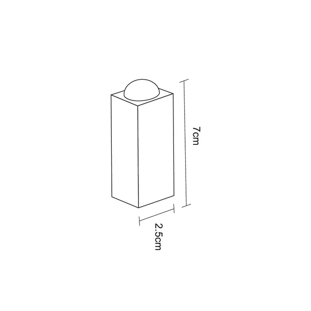 نمای 8 دکوراتیو مستطیل کبریتی یک طرفه یک وات(RL213-1)