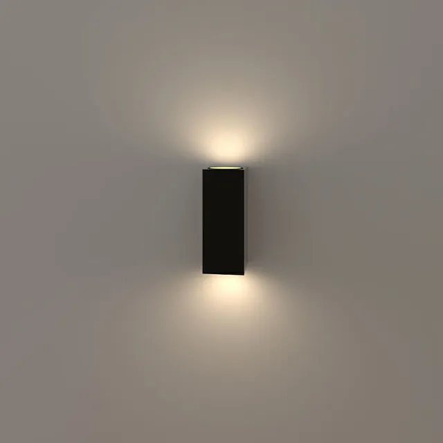 نمای 2 دکوراتیو مربع دو طرفه لامپ خور(RL208-2 SQ)